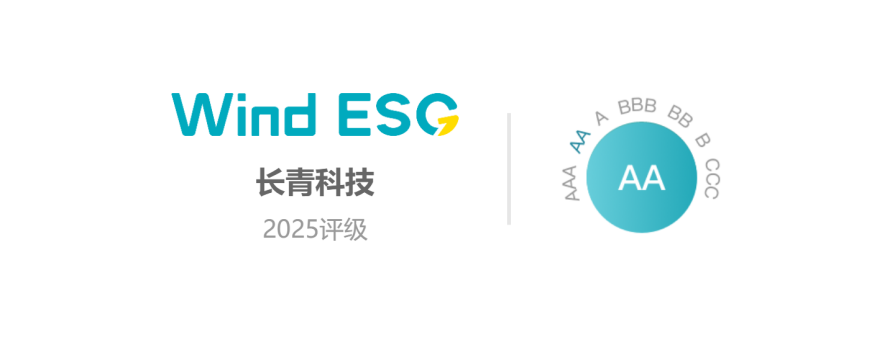 祝賀長青科技榮獲“上市公司W(wǎng)ind ESG AA”評級！